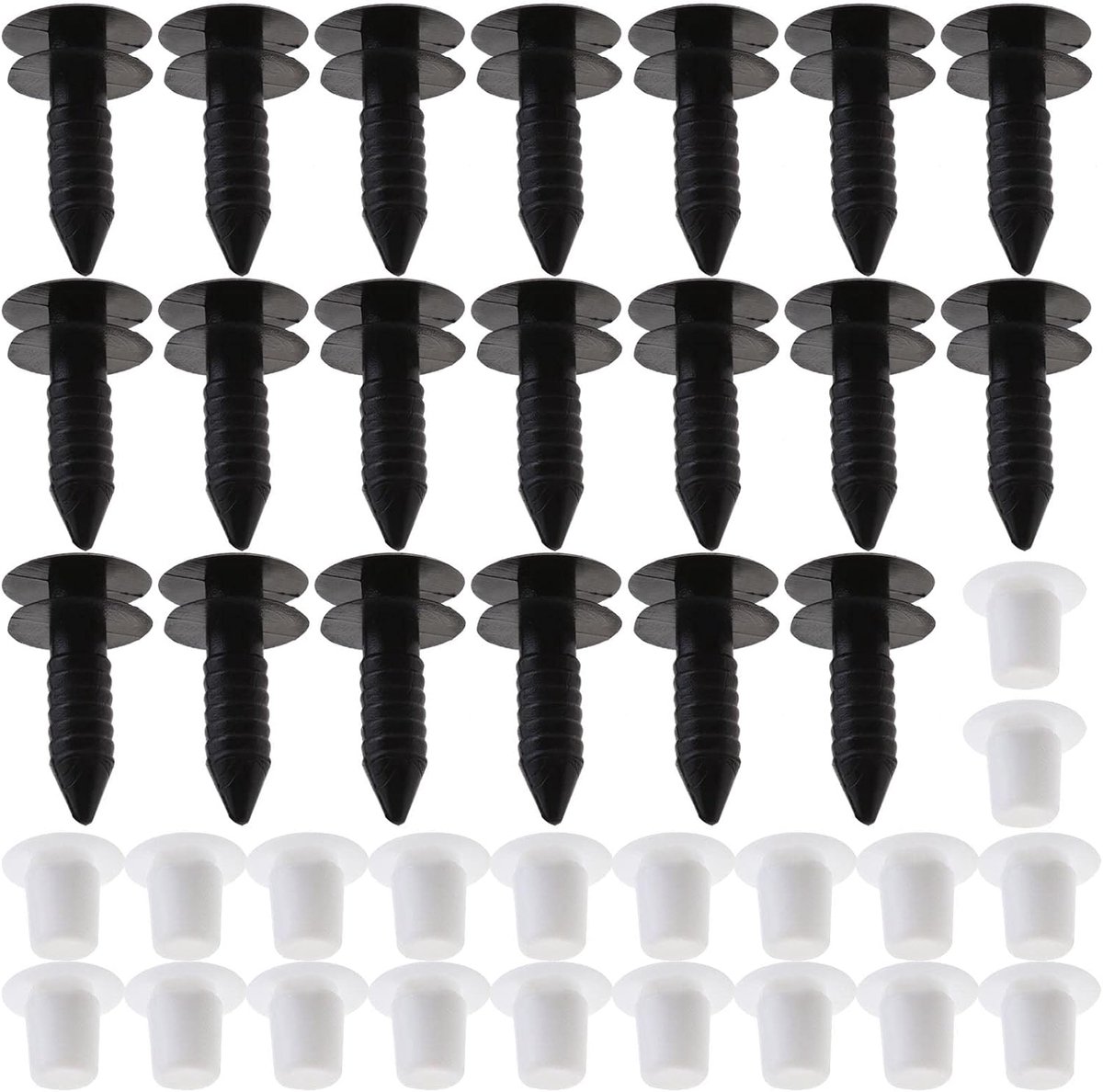 20 Sets Instaplijsten Stap Insert Bevestigingspaneel Cover Clip Doorvoertule Plastic Interieur Dak Boot Bevestiging Retainer 3B0867333 Compatibel met Transporter T5