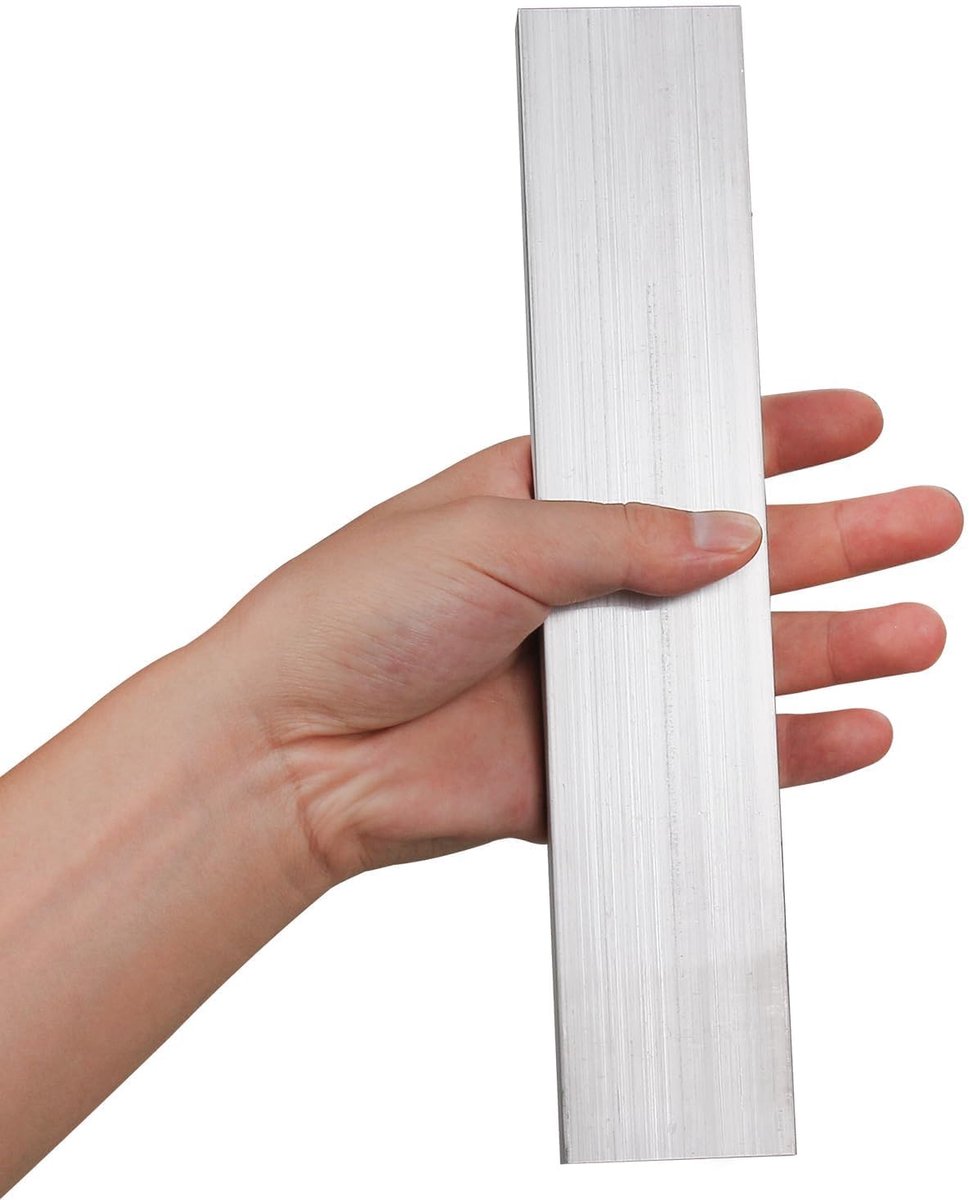 1 stuk vierkante aluminium bar, 16 mm dikte x 50 mm breedte x 254 mm lengte vierkant 6061 aluminium platte plaat voor industriële gebouwen
