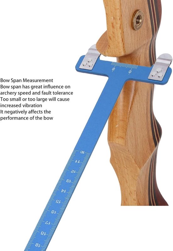 Boogvierkant, Nauwkeurig Meten Boogpeesafstelling voor Recurveboog (BLUE) — afbeelding 4