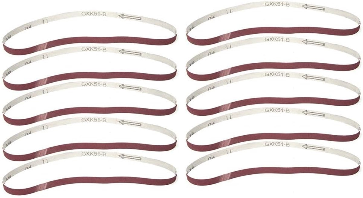 10 STKS Schuren Bandschuurmachine 9x533mm Riem Slijpen Polijsten Tool Aluminium Oxide Schuurpapier Schurende Band Strap(1000#)