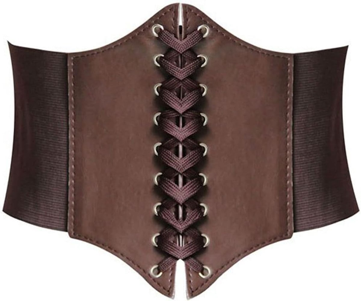 Dames riem elastische brede korset gebonden vintage tailleriem | Elastisch korset voor dames, veterriem, retro riem, wespenriem, taille heupriem, korsetriem, middeleeuwen, piratenriem