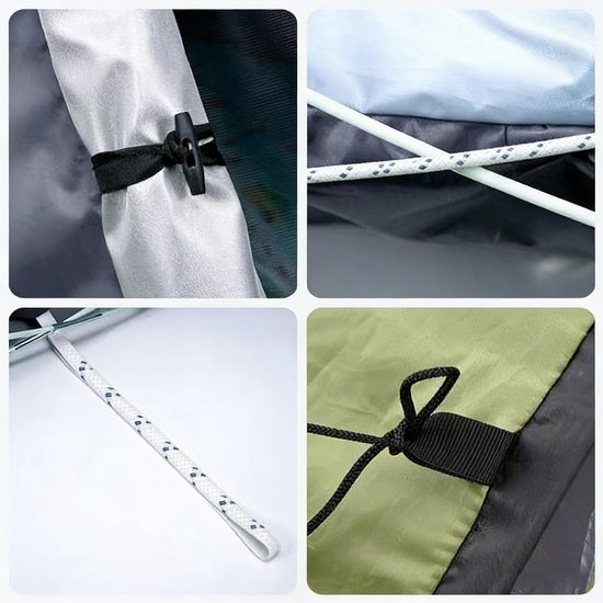 Pop Up Tent - Campingtent - 1-2 Personen - Automatisch - 218x100x95 cm - Waterdicht & UV Bestendig - Lichtgewicht - Voor Kamperen en Strand - Snel — afbeelding 2