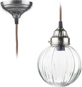 LOBERON Hanglamp set van 3 Lidia helder/zilverkleurig