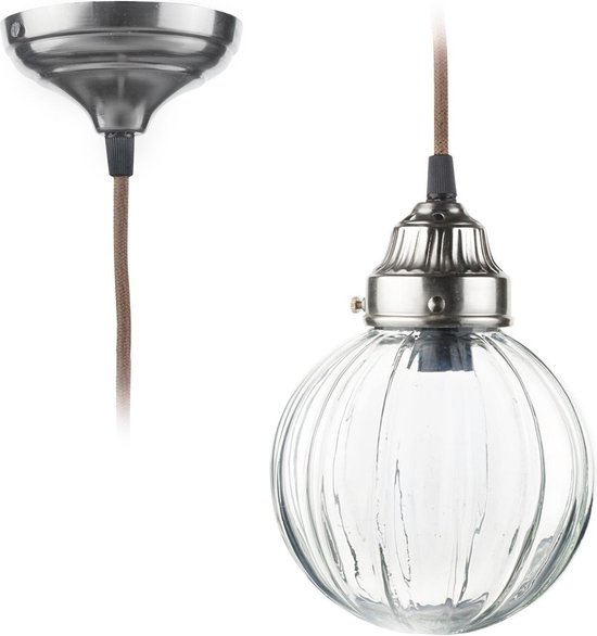 LOBERON Hanglamp set van 3 Lidia helder/zilverkleurig | bol.com