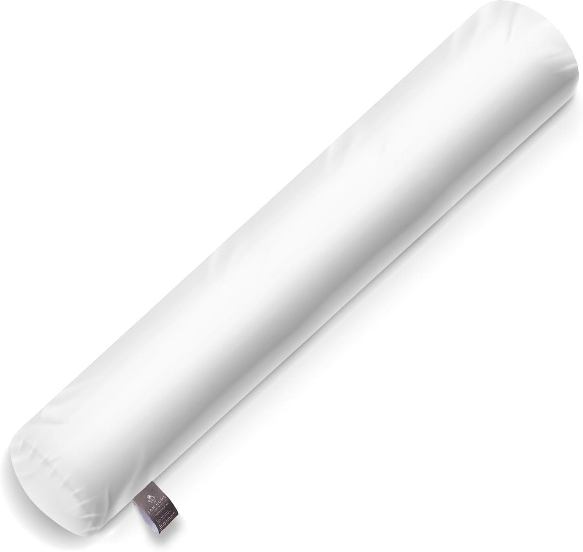 SnelShoppen - Rollenkussen Wit 1 stuk, Orthopedisch Kussen voor 2, 21 x 140 cm, Ademend, Wasbaar, Decoratief, Gerecycled Polyester Holle Vezels, Kwali