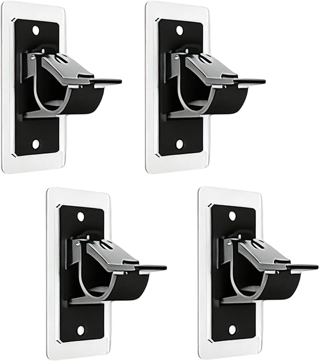 SnelShoppen - Pack van 4 Gordijnroede Houder, Geen Boren, Zelfklevende Gordijnroede Haken, Geen Gaten, Multifunctionele Gordijnhaak zonder Spijkers vo