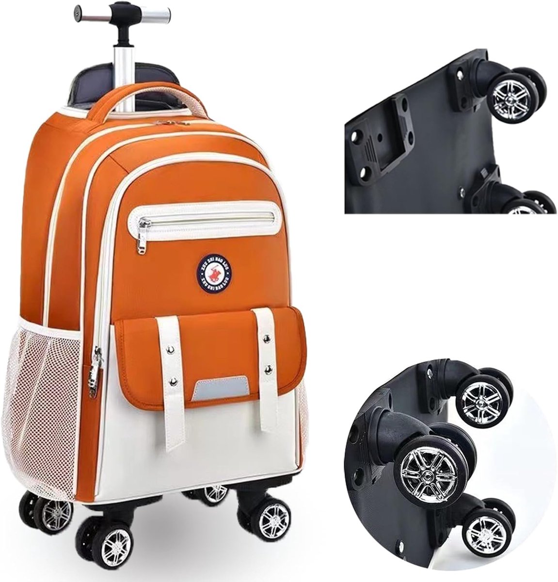 Kids Rolling Backpack for Girls 18" Luggage Suitcase with Wheels - ShopVlot