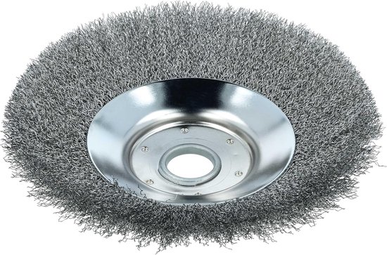 Onkruidborstel Metaal - Onkruidverwijderaar Bosmaaier - Terras Reinigen - Zachte Staaldraden - M10 Moer - Zilver — afbeelding 5