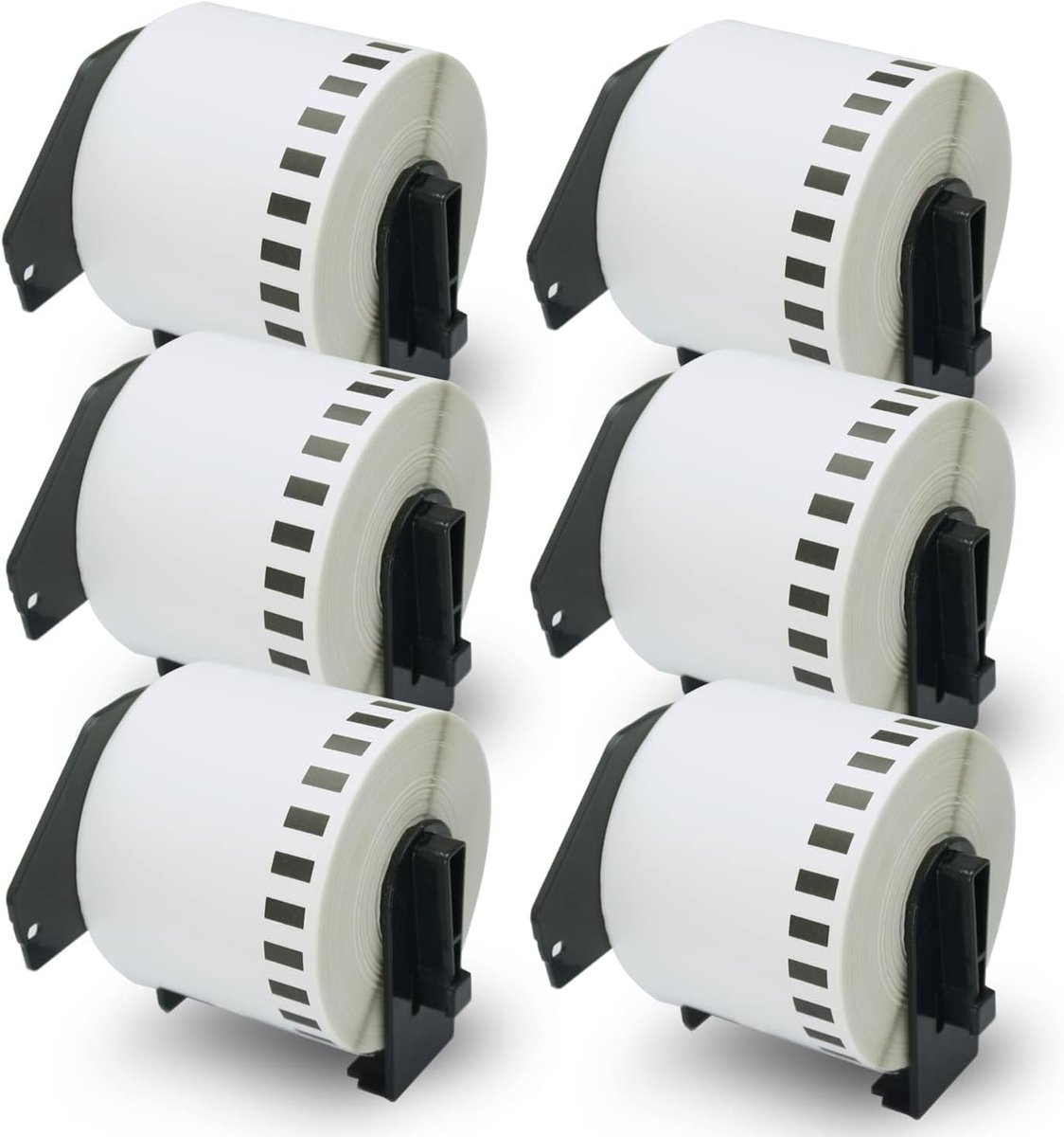 BETCKEY - 6 Rolls DK-22205 Labels Compatible with Brother, 62mm x 30.48m, Continuous Label for Brother QL-Label - ShopVlot
