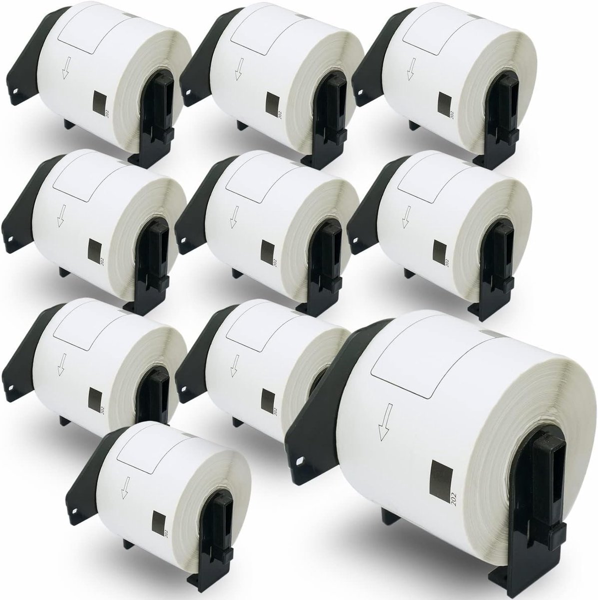 BETCKEY - 10 Rolls DK-11202 Labels Compatible with Brother, 62mm x 100mm, 3000 Labels, Shipping Labels for Brother - ShopVlot