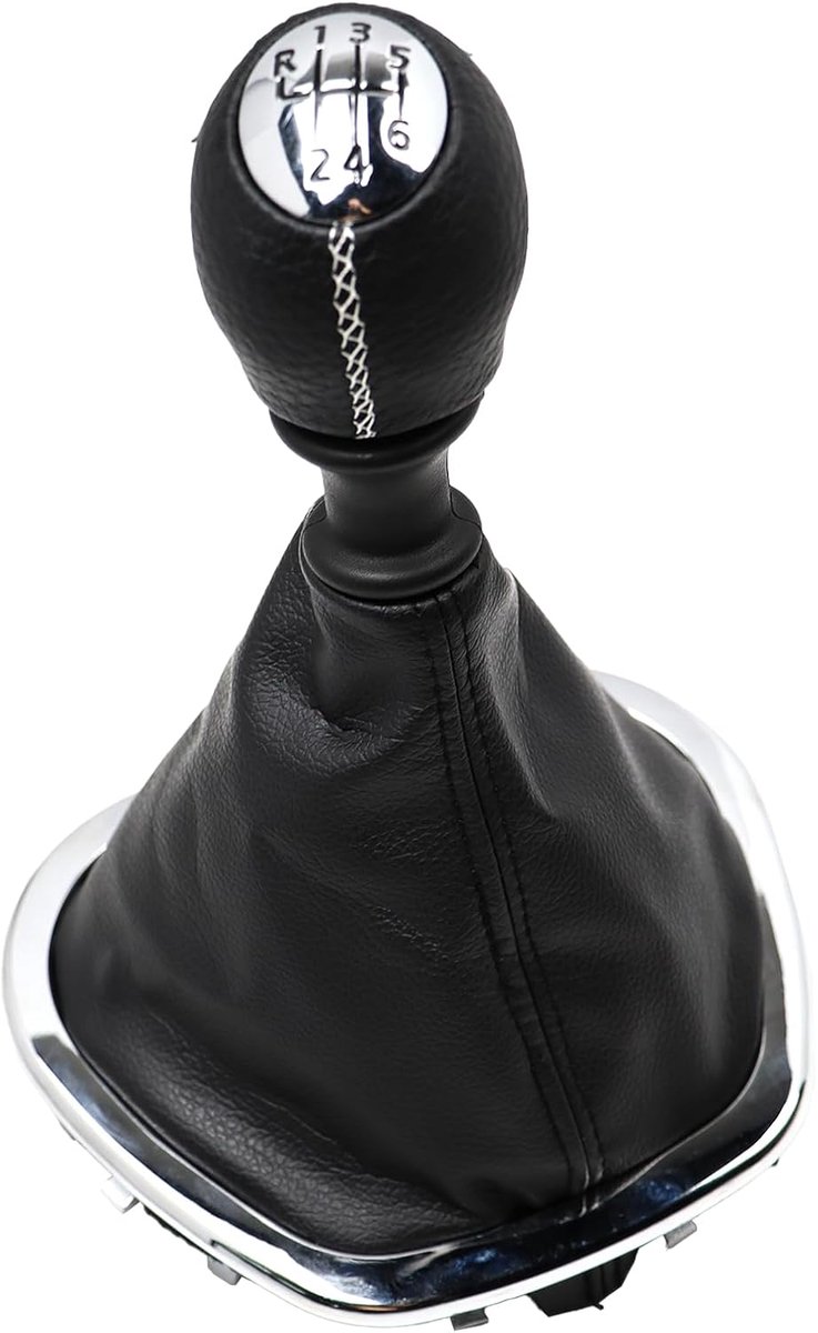 6 Speed Shift Shift Gear Shift Gear Jacket for Trafic Vivaro Talento 2014-2019 Manual Transmission Leather Chrome - ShopVlot