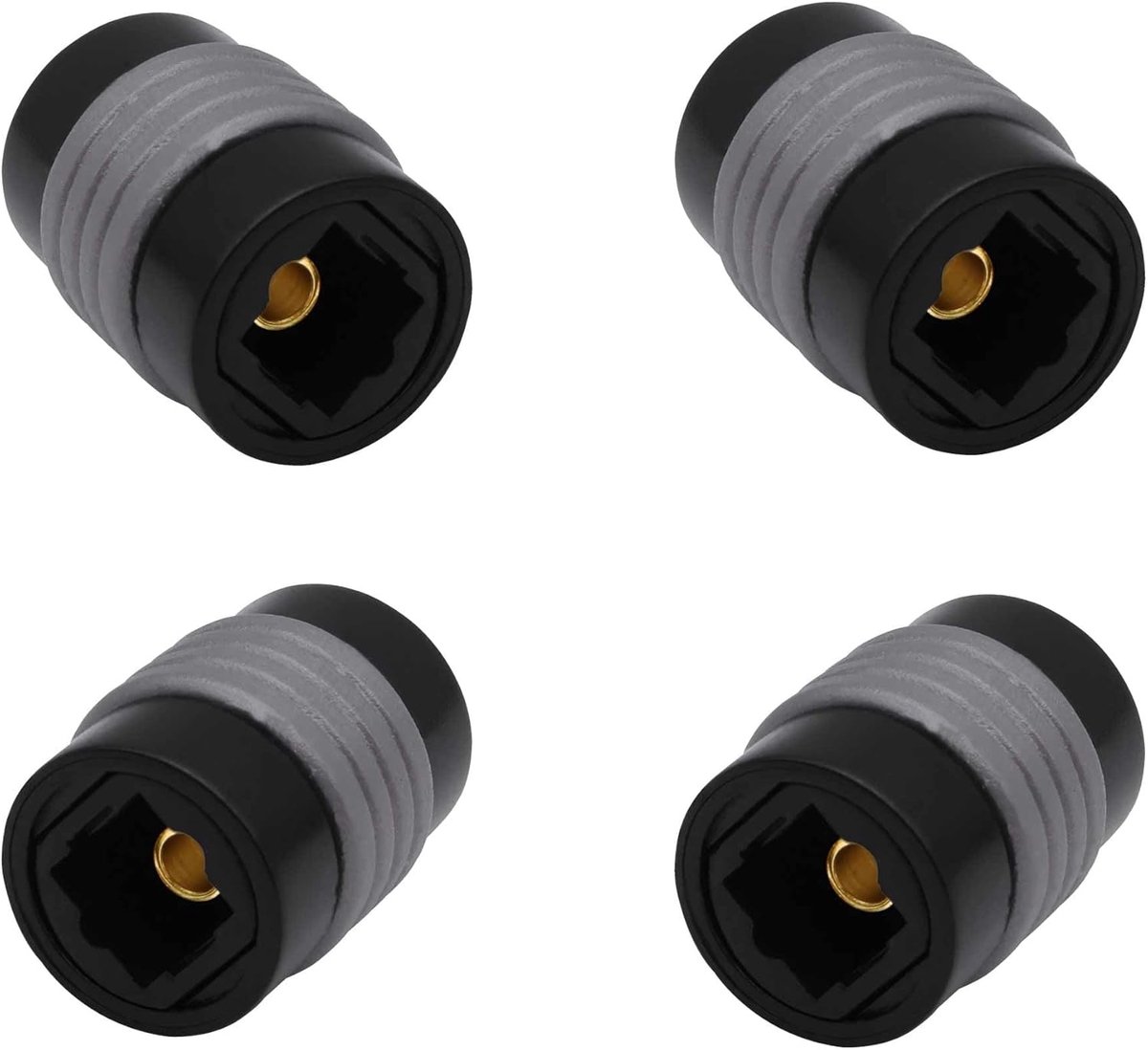 Fiber Optic Cable Extender Coupler 4pcs Toslink Optical Digital Audio Female to Female Cable Extension Connector - ShopVlot