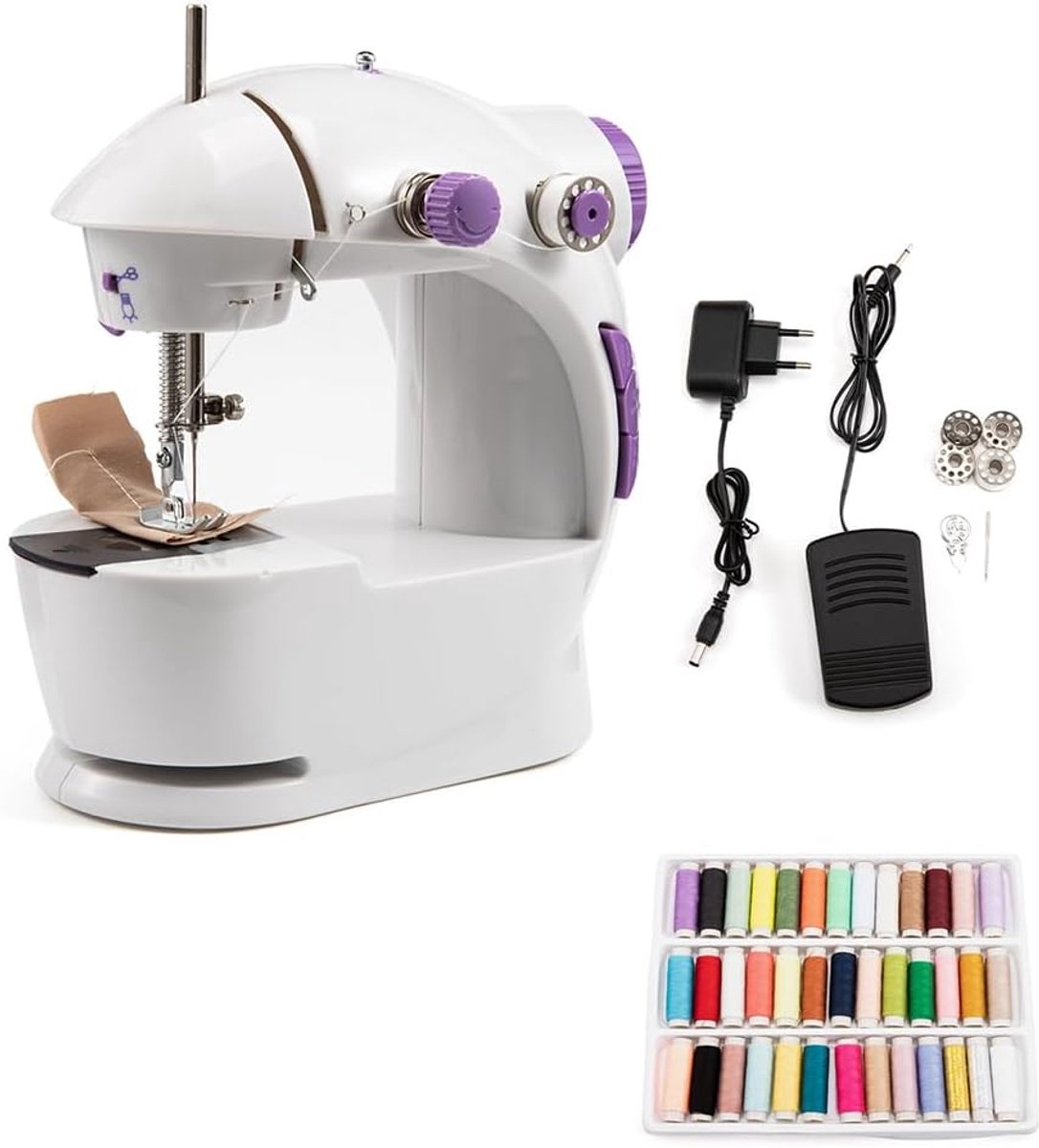 Sewing Machine Mini Portable Sewing Machine for Beginners Adults, Electric Handcraft Speed Crafting Lapmachine - ShopVlot