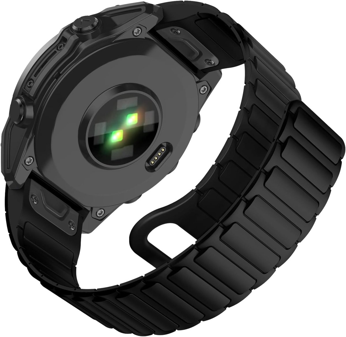 26mm Quick Fit Silicone Magnetic Strap for Fenix 8 51mm/Epix Pro 51mm/Fenix 7X/Fenix 7X Pro/Fenix 6X/Fenix 6X - ShopVlot