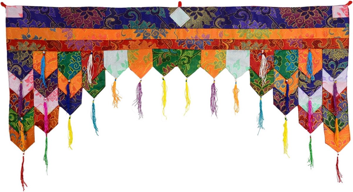 Tibetan Chukor Wall Wallpaper Brocade Fabric Colourful 99 x 40 cm - ShopVlot