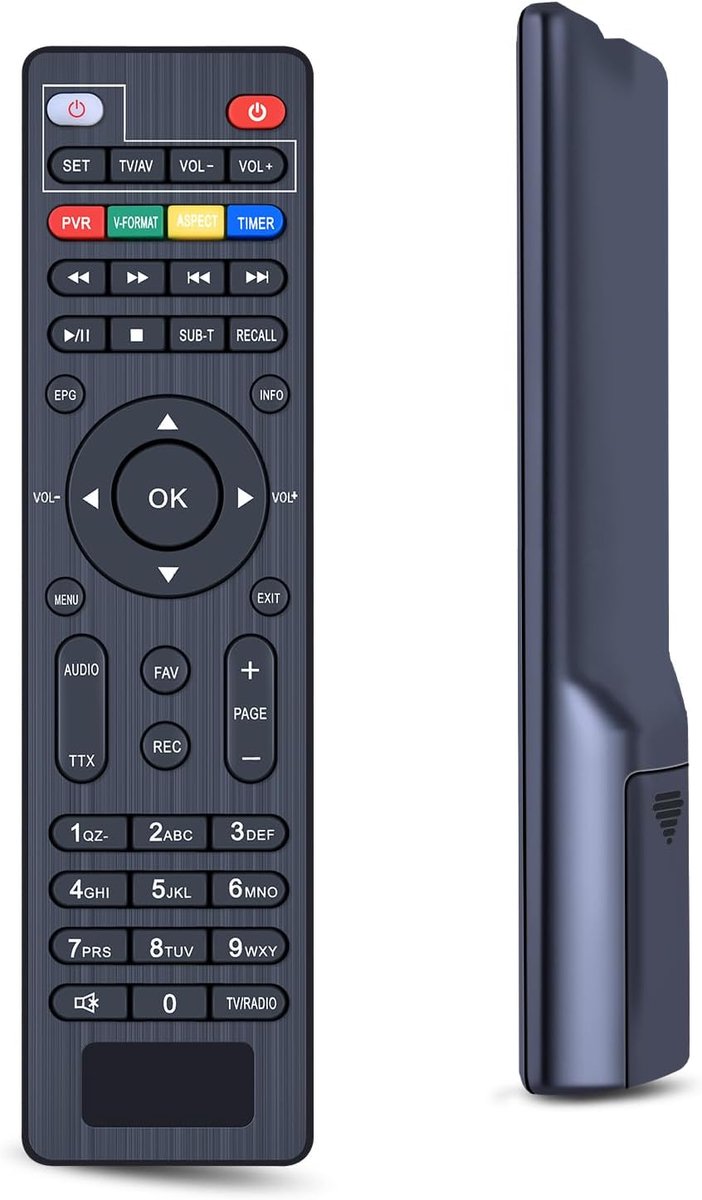 Replacement remote control suitable for Digital Terrestre 2024 DVB-T2 for Dcolor Full HD Scart TV Stick Ricever and - ShopVlot