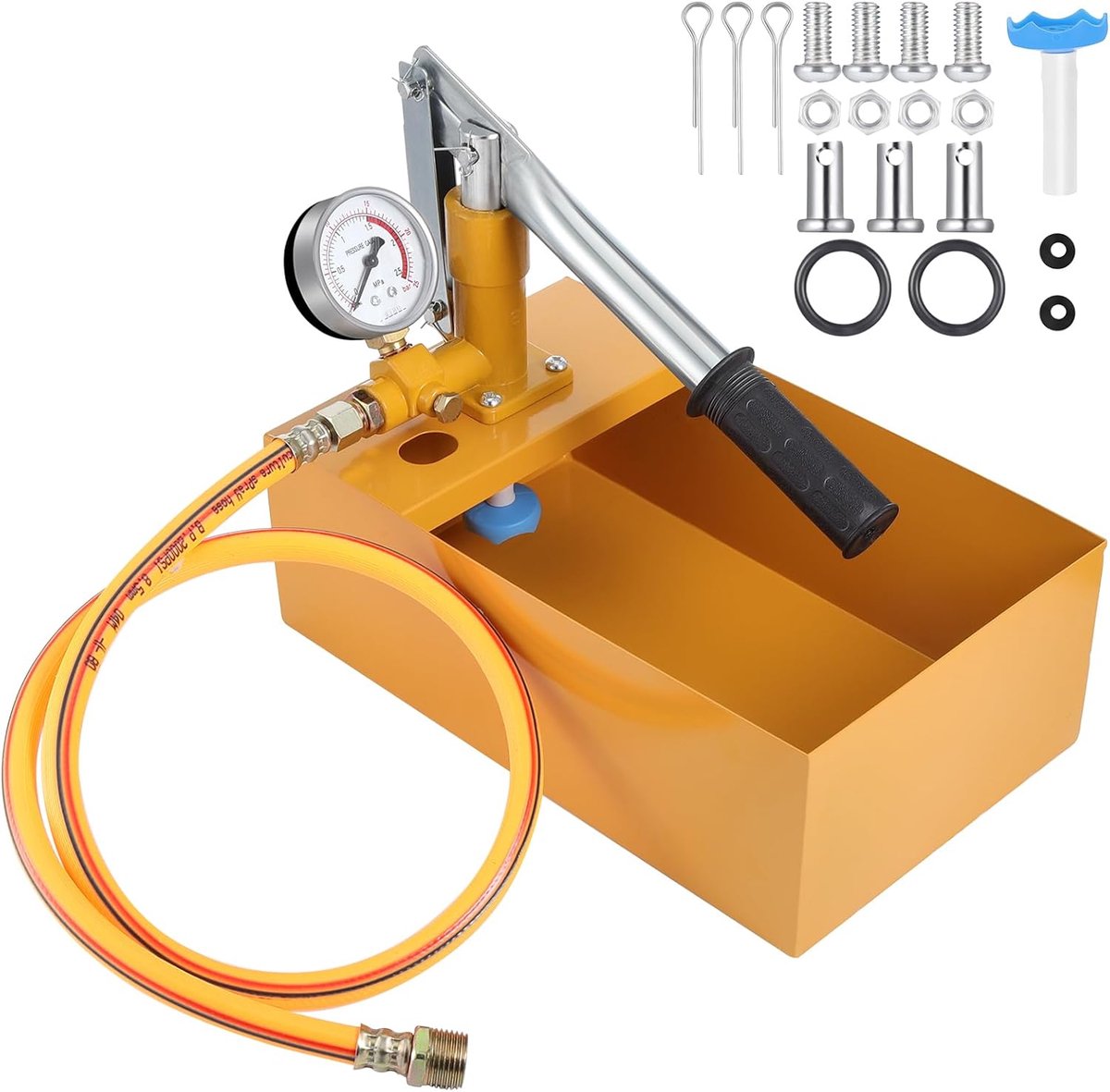 Manual Pressure Pump, 25 kg, Test Pump, 6 Litre Capacity Filling Pump, 1/2 Inch for Heating Water Pipes, Solar - ShopVlot