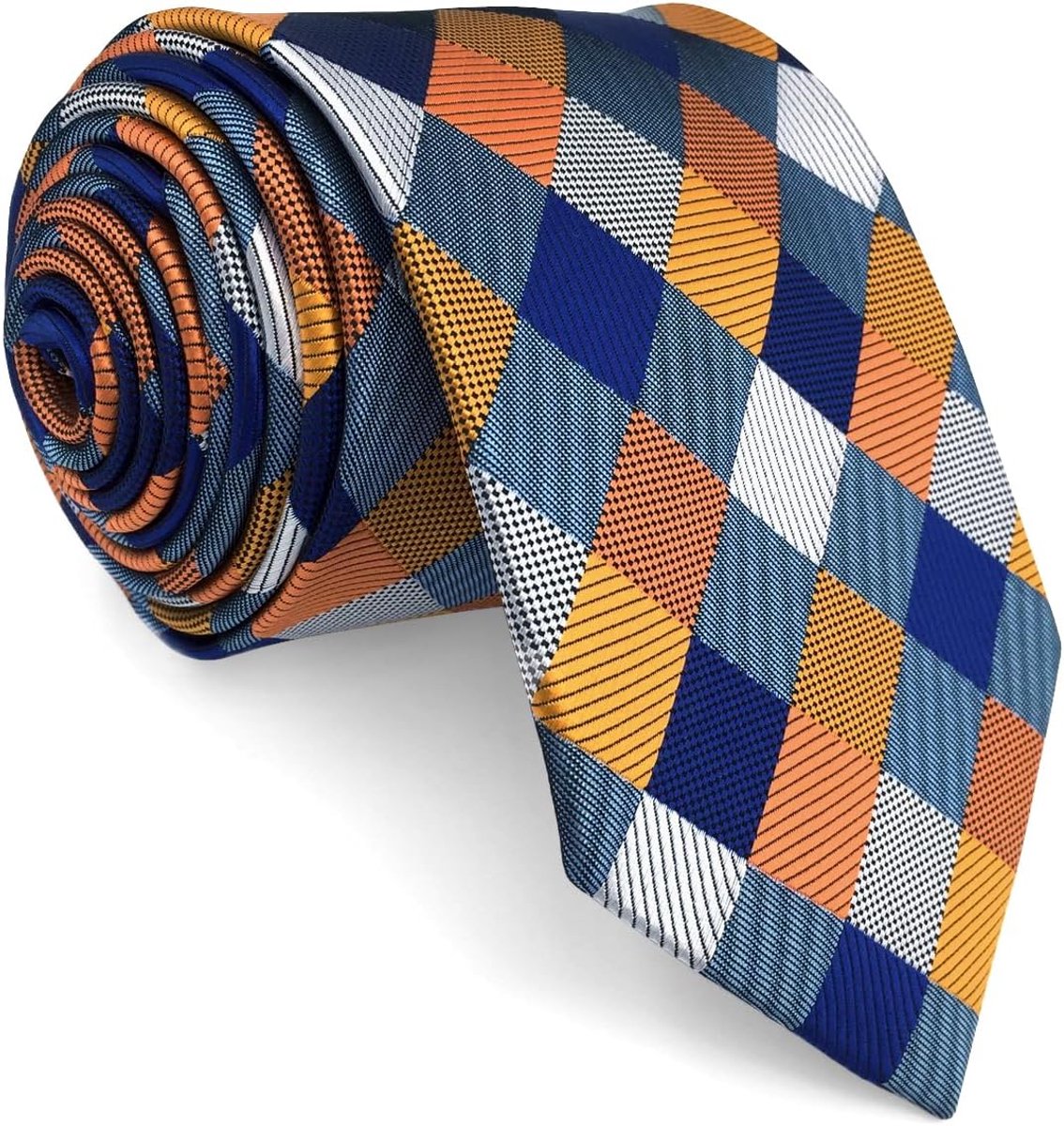 S&W SHLAX&WING Men's Ties Multicolored Plaid Tie - ShopVlot