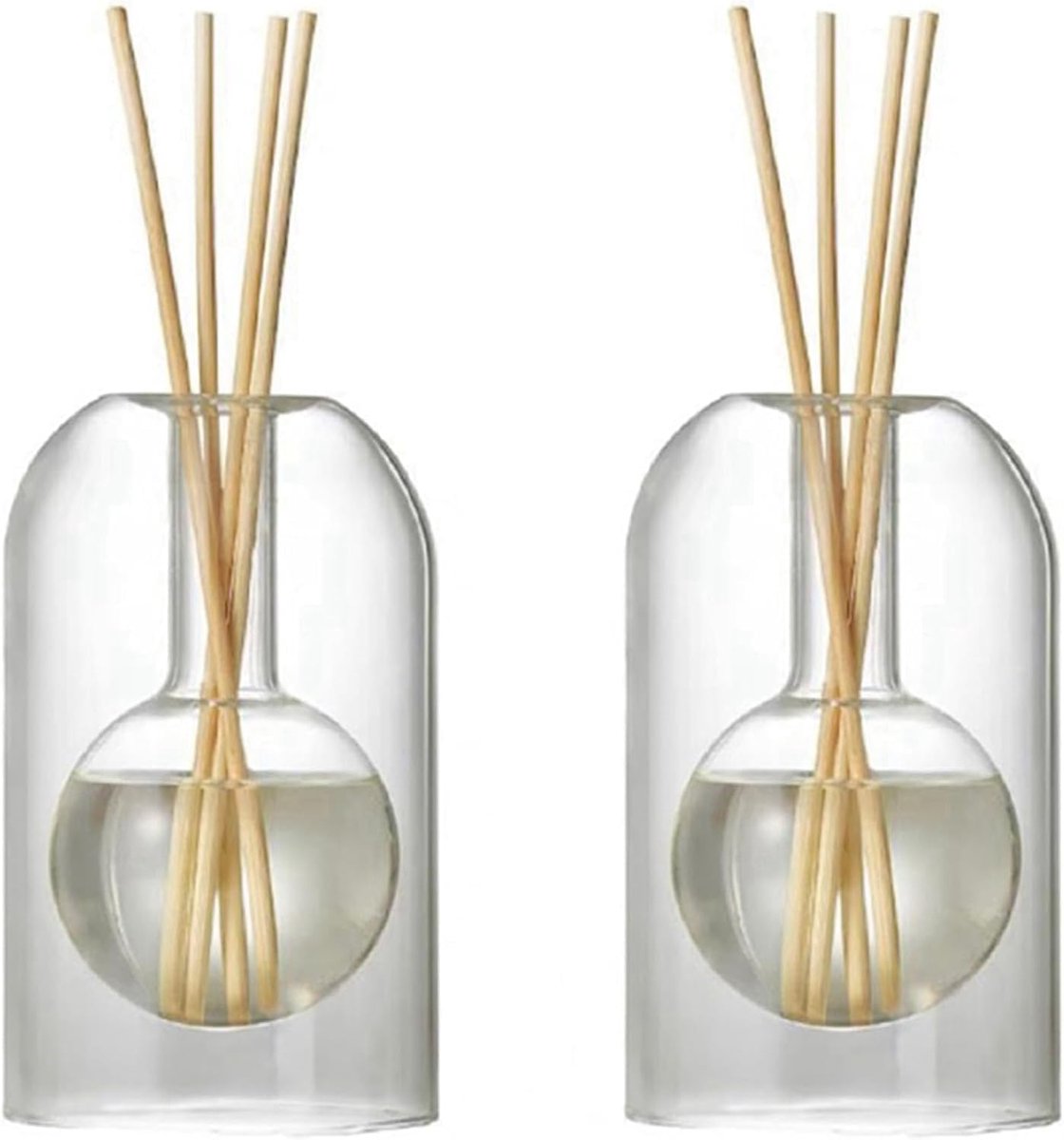 shengyi 2 x Storage Containers, Diffuser Bottles, Aromatherapy Diffuser Bottle, Modern Diffuser Glass Bottle Organizer - ShopVlot