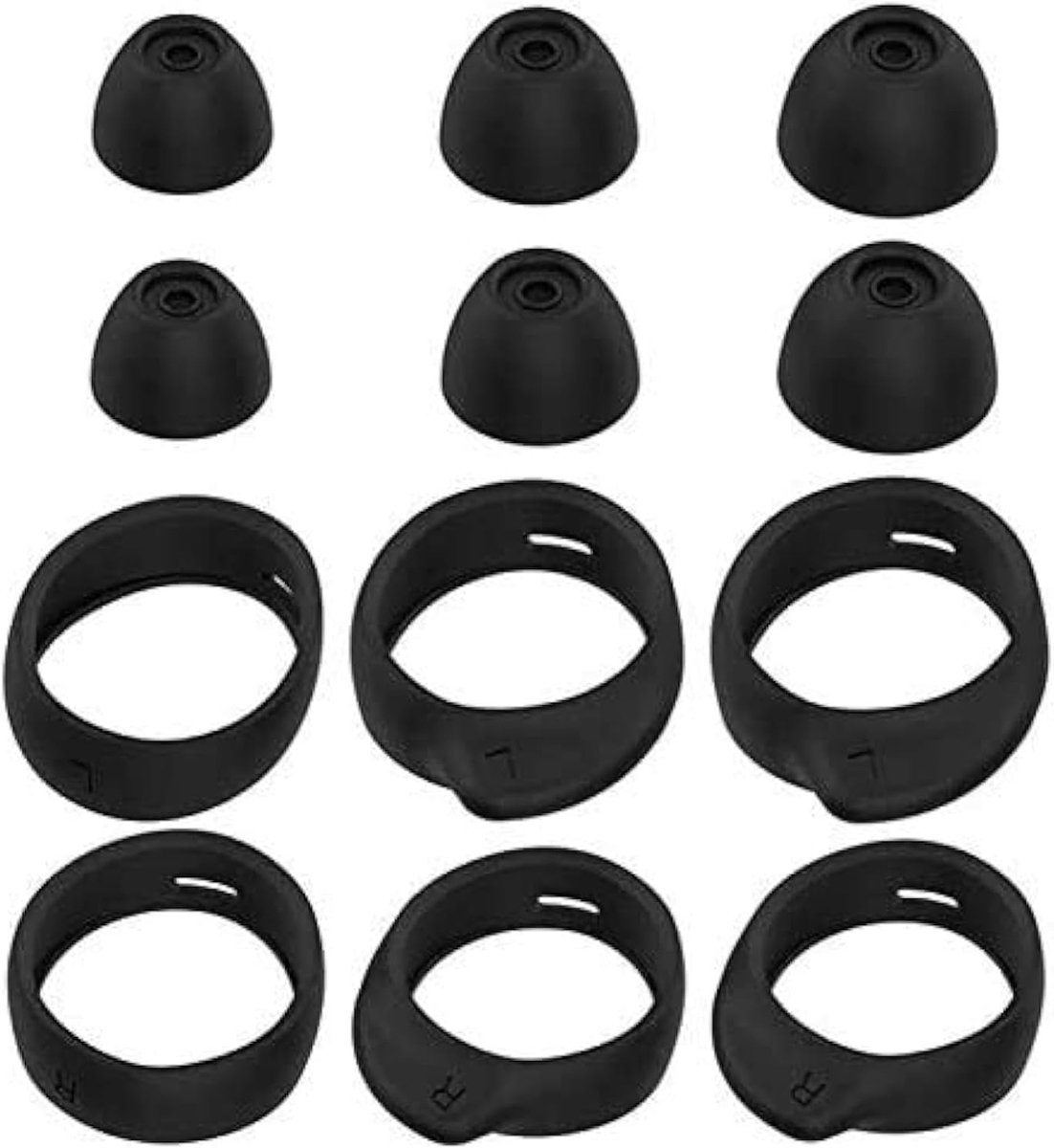 Vervanging voor Samsung Galaxy Bud+ Plus Ear Tips Wing Tips 12 STKS Accessoires, Siliconen Oorhaken Wingtips Oordopjes - ShopVlot