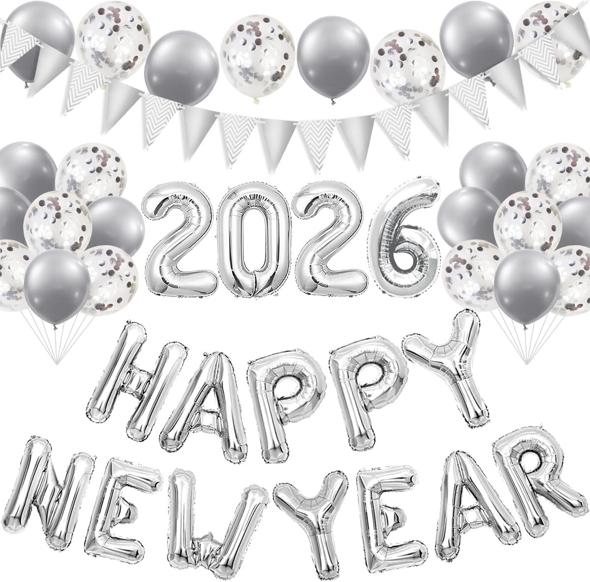 New Year's Eve Decoration 2024, 2024 Balloons, Happy New Year Decoration 2024, New Year's Eve Party 2024, Happy New - ShopVlot
