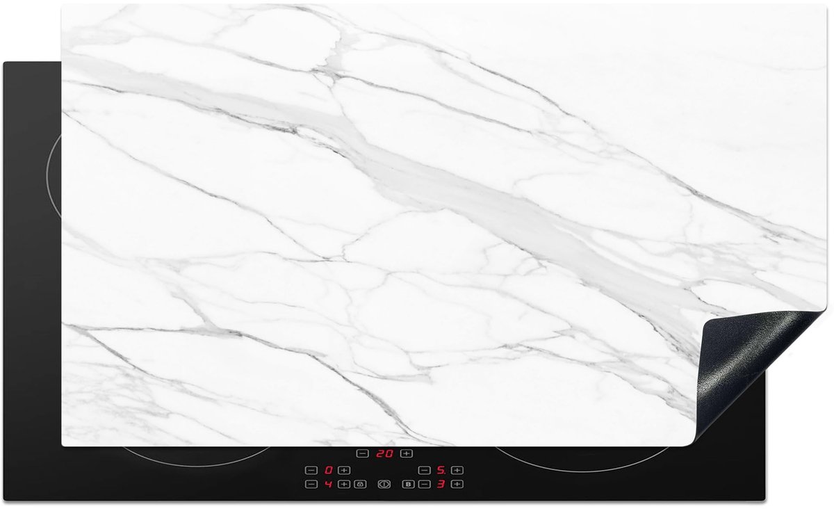 Inductie Beschermer 91x52 cm Luxe Marmerlook