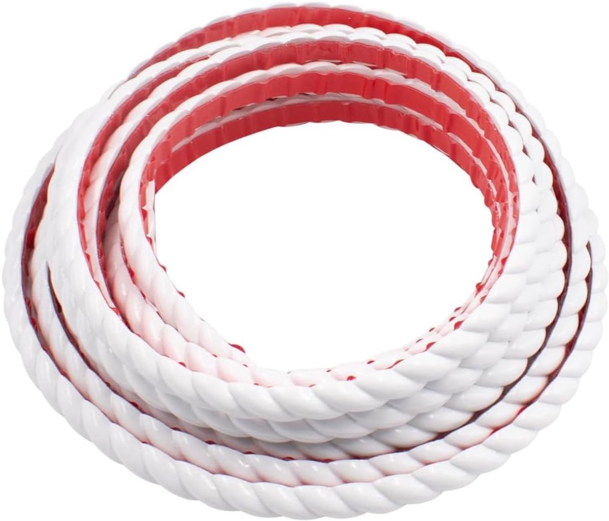 Zelfklevende lijst, 15 mm breed, flexibel, waterdichte pvc-rand, voor kast, deur, spiegel en muur, witte plafondlijst - ShopVlot