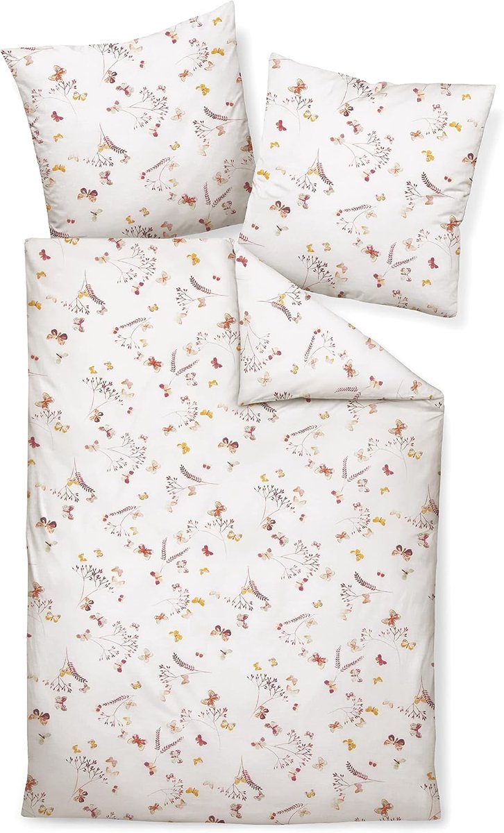Janine Bed linen Seersucker Tango 155x220 + 80x80 cm coral powder rouge - ShopVlot