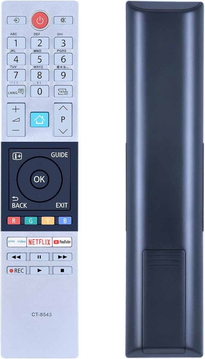 CT-8543 Replacement Remote Control for Toshiba FHD UHD XUHD TV 32L2863DG 32L3863DA 32L3863DG 32W2863DA 32W2863DG - ShopVlot