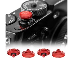 REYGEAK 4 Pcs Triggers Aluminum Alloy Concave Trigger Button Soft Release Release for Leica for Fujifilm X100VI X-T30 - ShopVlot