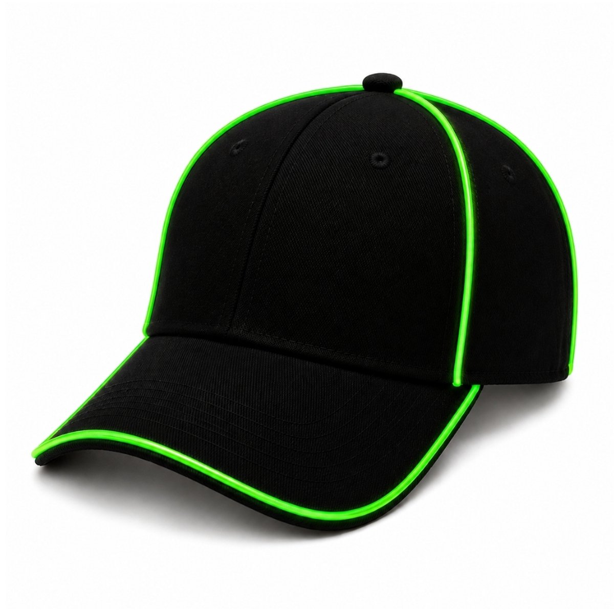 Doppler GlowCap LED Baseballpet – EL Wire Lichtgevende Pet – Festival, Carnaval & Rave – Groen