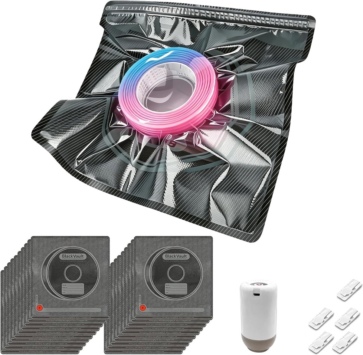 Set van 20 vacuümzakken voor 3D-printerfilament, met USB-pomp, lichtdichte vacuümzakken, 32 x 34 cm, vochtbescherming - ShopVlot
