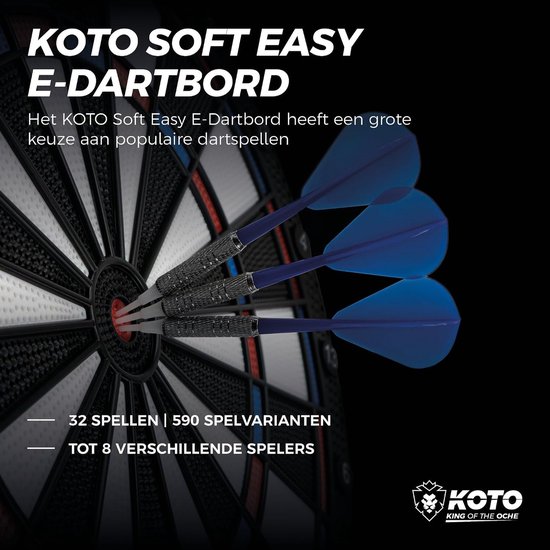 Soft Easy Elektronisch Dartbord met 15.5 inch Scherm van Smartness Games — afbeelding 5
