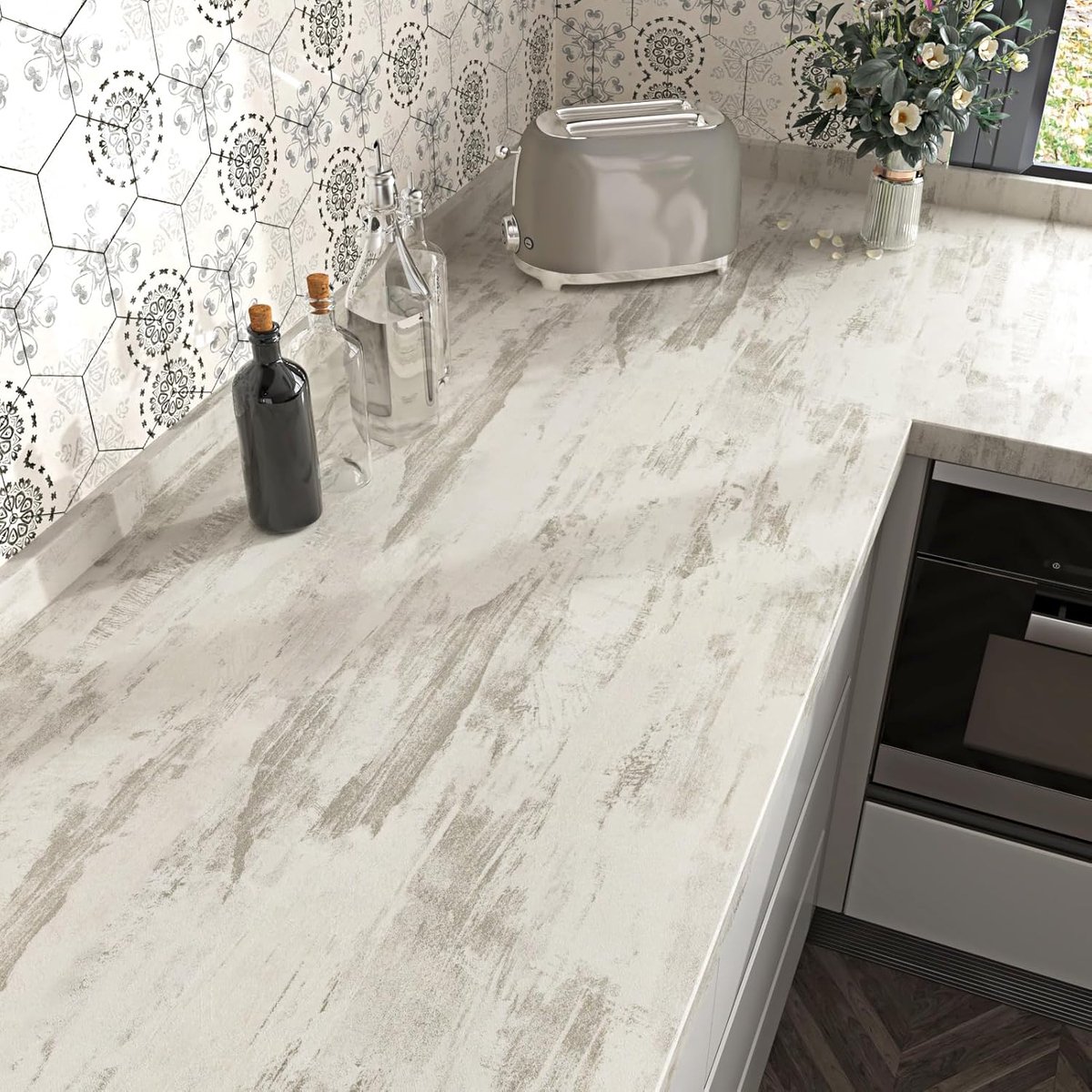 White Wood Wallpaper Self Adhesive Furniture Vinyl Worktop Kitchen Wallpaper Self Adhesive Wall Bedroom Living Room - ShopVlot