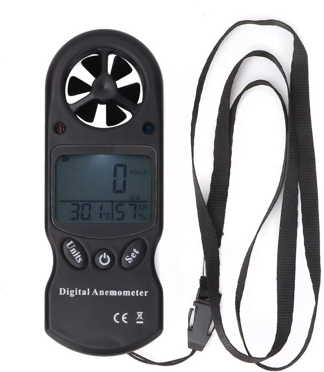 Fyearfly 3-in-1 Anemometer/Thermometer/Hygrometer, TL-300 Mini Handheld Multifunction Digital LCD Screen Wind Speed - ShopVlot