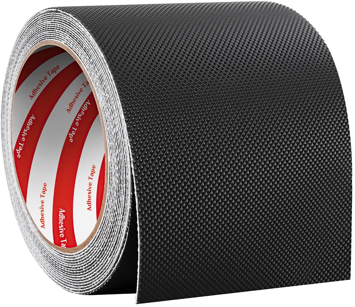 Non-slip Adhesive Tape, 10 cm x 5 m, Waterproof Non-Slip Adhesive Tape, Black Rubber Grip Tape, Non-Slip Tape - ShopVlot