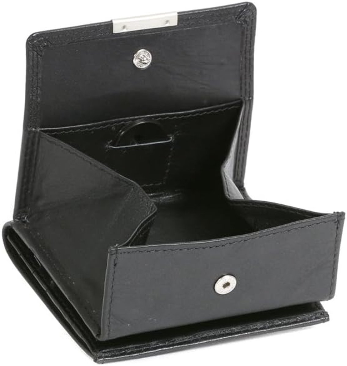 LEAS Wiener box with large change, genuine leather, black Special Edition - ShopVlot