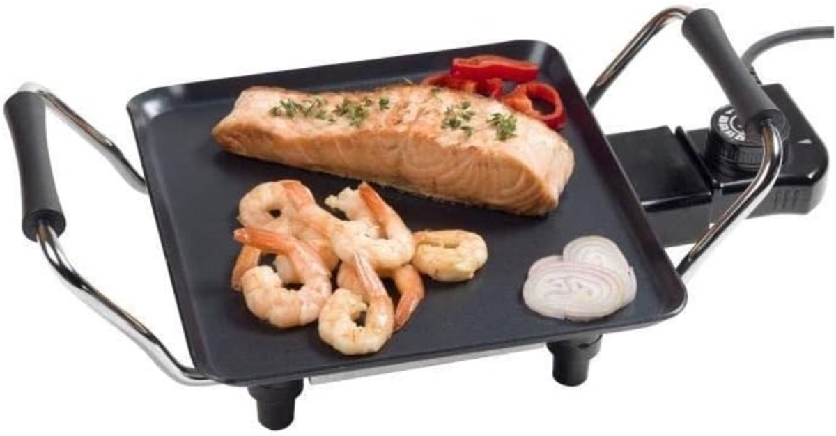 Ploutos® Gourmetstellen - Bakplaat Gourmetten- Compact Gourmetstel - Zwart - 10cm x 48cm x 50cm