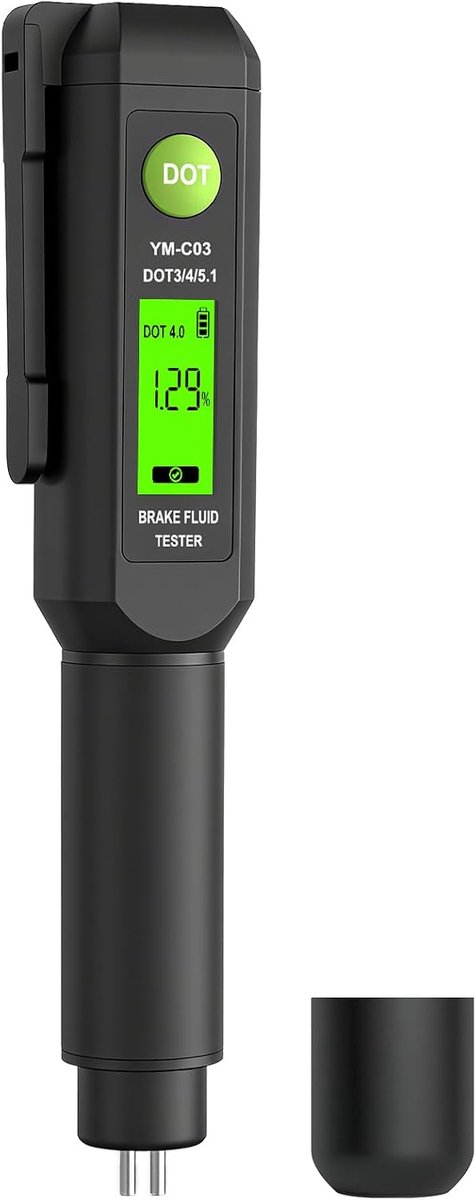 AUTOUTLET Brake Fluid Gauge with Acoustic Alarm and LCD Display, Highly Sensitive Probe, for DOT 3, DOT 4 and DOT 5.1 - ShopVlot