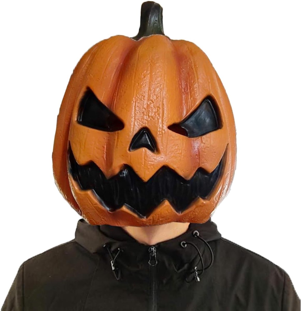 Halloween Latex Pumpkin Mask, Realistic Halloween Masks, Funny and Creepy Pumpkin Shape for Party Decoration, Costume - ShopVlot