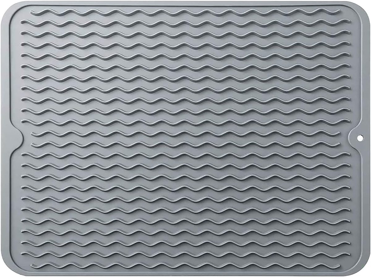 Hotype Silicone Draining Mat, Sink Organizer, Heat Resistant and Non-Slip, Silicone Mat, Draining Mat, Kitchen Utensil - ShopVlot
