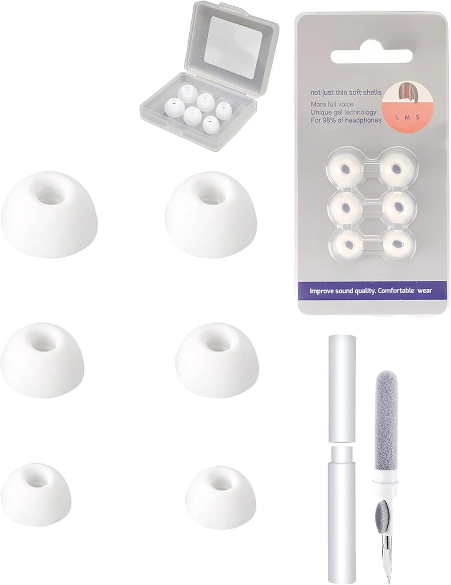 3 Pairs of Silicone Earbuds for Anchor Soundcore Liberty 4 Pro, Replacement Earbuds, 3 Different Sizes (S/M/L) with - ShopVlot