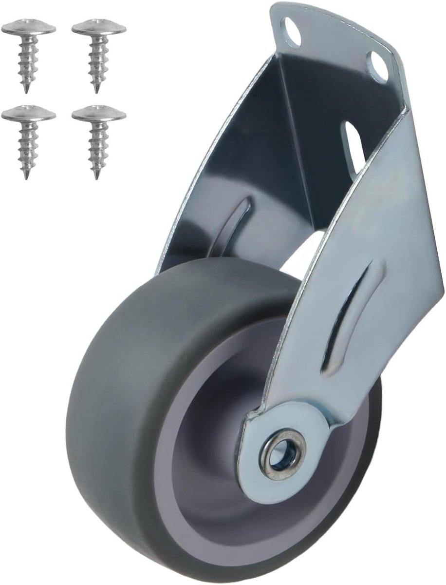 Verstelbare poortrol, 60 x 50 x 20 mm, stalen rubberen wielen voor houten poorten, robuuste buitendeur- en - ShopVlot