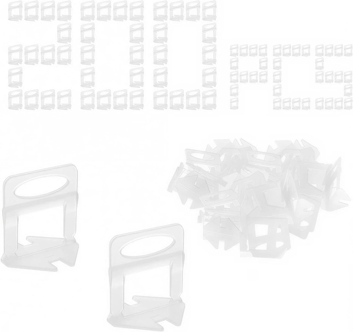 200 stuks Tegelnivelleringssysteem 3 mm - Perfect voegbeeld, Tegelbescherming door zachte sluitringen, Geschikt voor - ShopVlot