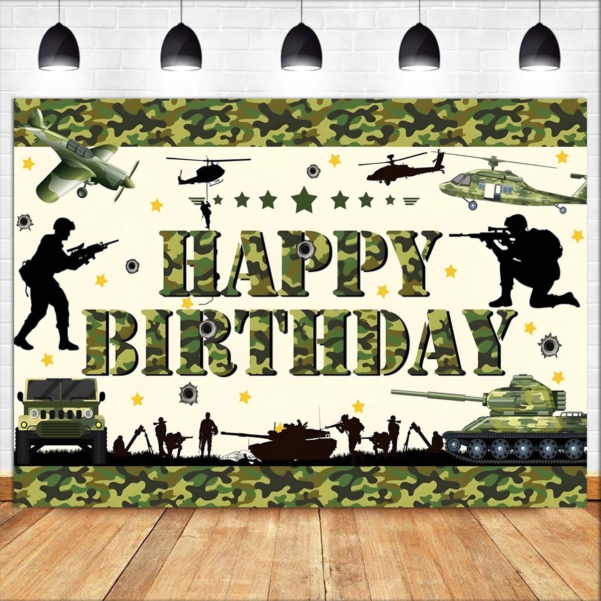 Camouflage Background Fabric, Camouflage Birthday Party Decoration, Camping, Army, Soldier, Kids Tank Party - ShopVlot