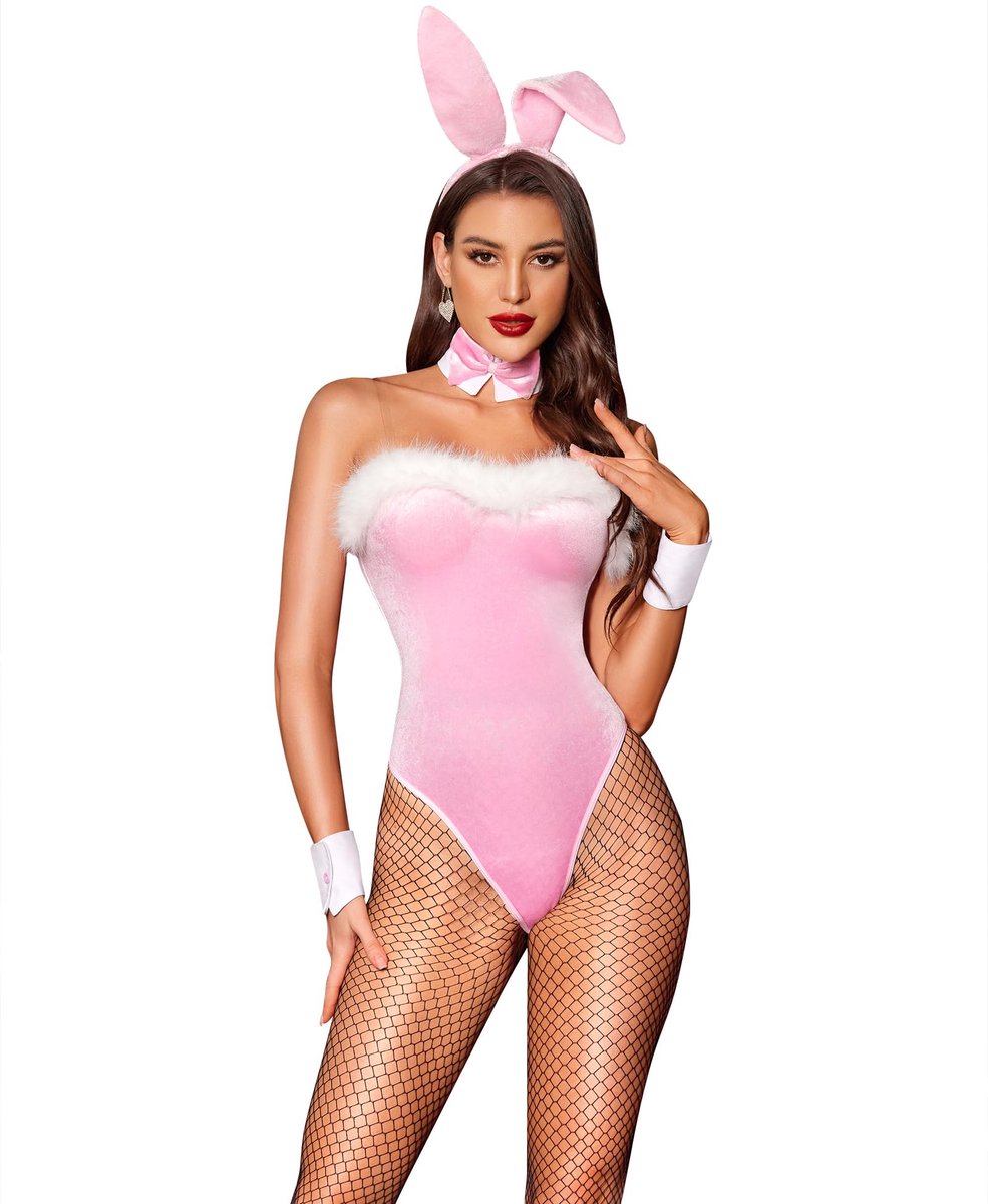 Halloween kostuum vrouwen sexy XXL - konijnkostuum roze - sexy hazenkostuum - perfect voor feestjes - ShopVlot