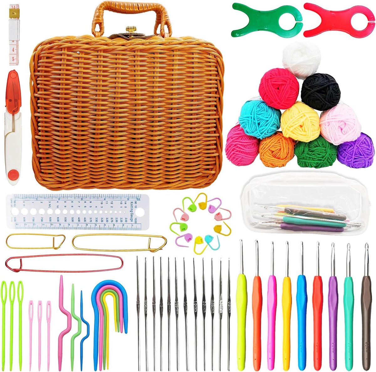 Haakset 64 stuks - veelzijdige kit - voor tuin en huis - eenvoudig te gebruiken - ShopVlot