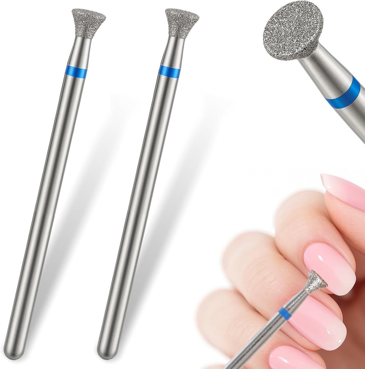Professionele 2-delige Set Nagelboor voor Verwijderen van Nagelriemen en Acrylnagels - Perfect voor Manicure, Pedicure en Thuisgebruik