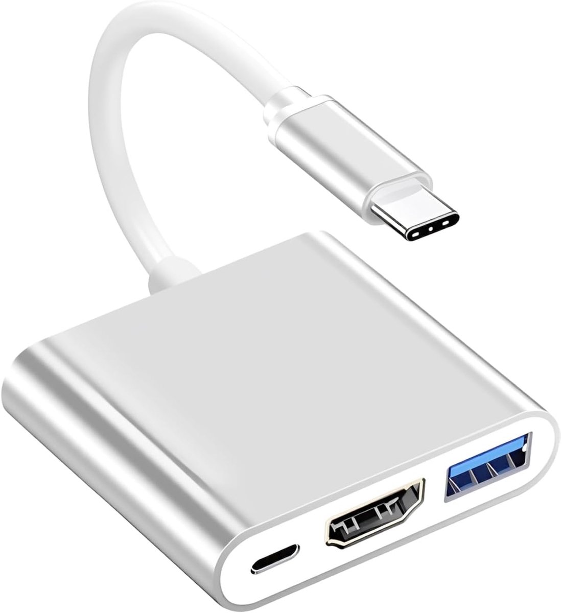USB C HDMI Adapter 4K - 3-in-1 Multiport Hub - 100W PD Oplaadfunctie - Ideaal voor Presentaties - ShopVlot