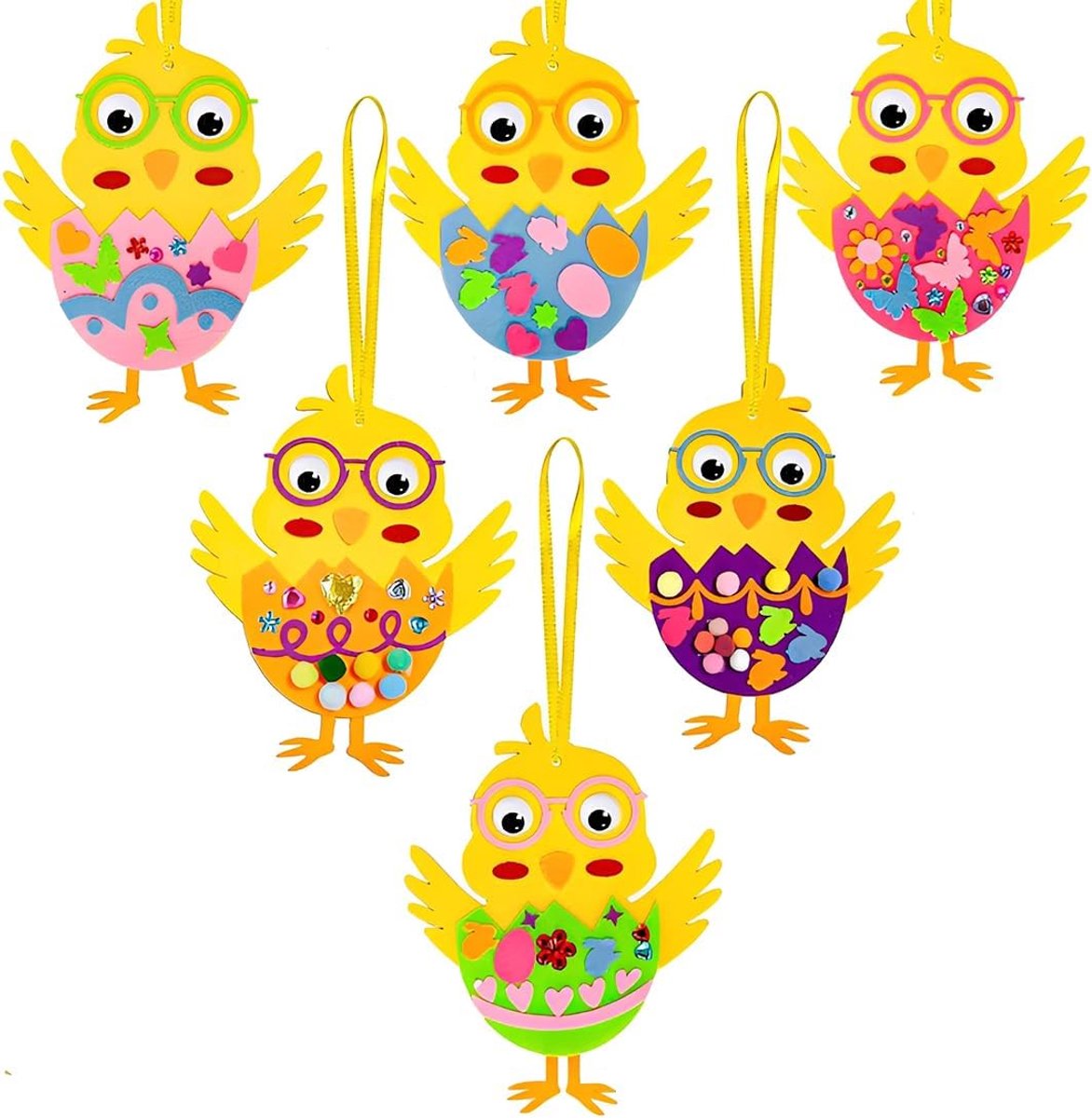 Paasknutselset voor kinderen - 12 stuks - Creatieve knutselprojecten - Perfect voor Pasen - ShopVlot